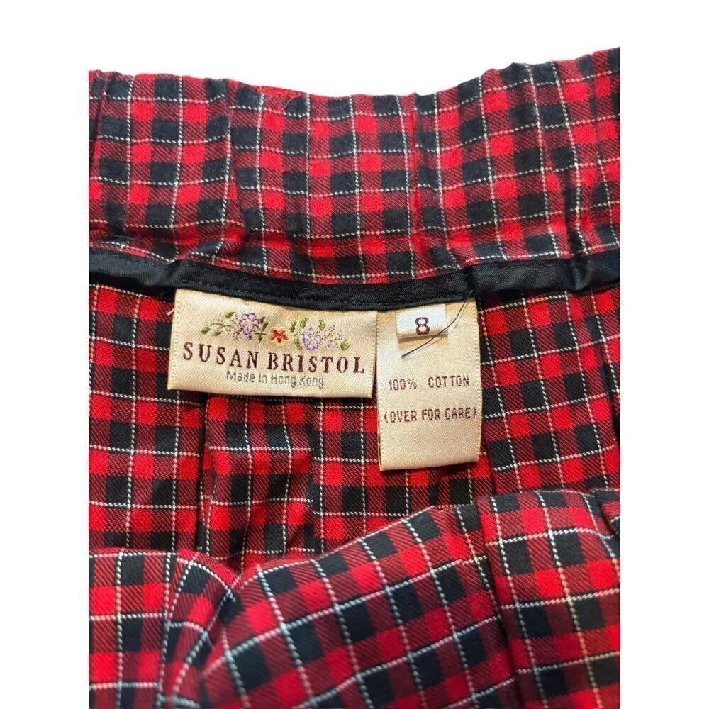Susan Bristol Women's Red& Black Plaid Skirt - Picture 6 of 7